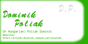dominik poliak business card
